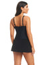 Colorblock Tummy Control Grommets Swim Dress