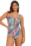 Leaf It To Me Bandeau Tummy Control One Piece Swimsuit