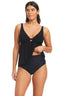 Solid Essentials V Neck Tankini Tummy Control Top - Beyondcontrolswimwear