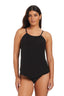 Solid Essentials High Neck Tankini Top