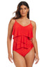 Solid Essentials Geometric One Piece Swimsuit
