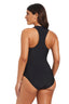 Zip Rashguard Tummy Control One Piece Swimsuit