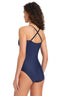 Solid Essentials High Neck Mesh Sculpting One Piece Swimsuit