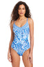 Sea Life V-Neck Sculpting Tummy Control One Piece Swimsuit