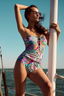 Leaf It To Me Bandeau Tummy Control One Piece Swimsuit