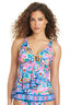Artistic Paisley Cascade Tankini Top