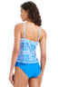 The Blue Tile High Neck Over The Shoulder Tankini