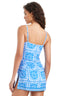 The Blue Tile Over The Shoulder Swim Dress