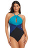 Colorblock One Piece Swimsuit