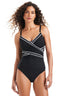 The Colorblock Draped Over The Shoulder Tankini