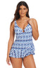 Fine Ikat Ruffle Swim Dress