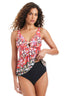 The Flame Plamette Tankini W/Front Cascade