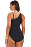 Leather One Shoulder One Piece Swimsuit