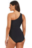 Leather One Shoulder One Piece Swimsuit