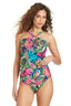 Love Me Or Leaf Me Highneck Tankini Top