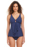 Solid Essentials V Neck Tankini Top