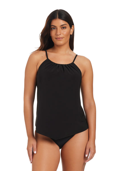 Solid Essentials High Neck Tankini Top Habanero / 14