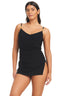 Solid Essentials Cowl Neck Swim Dress - Beyondcontrolswimwear