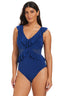 Solid Essentials Ruffle Cut Out One Piece Swimsuit