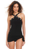 The Solid Essentials High Neck Swimdress W/Grommets