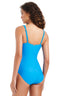 The Solid Essentials Zipper Front V-Neck One Piece Swimsuit