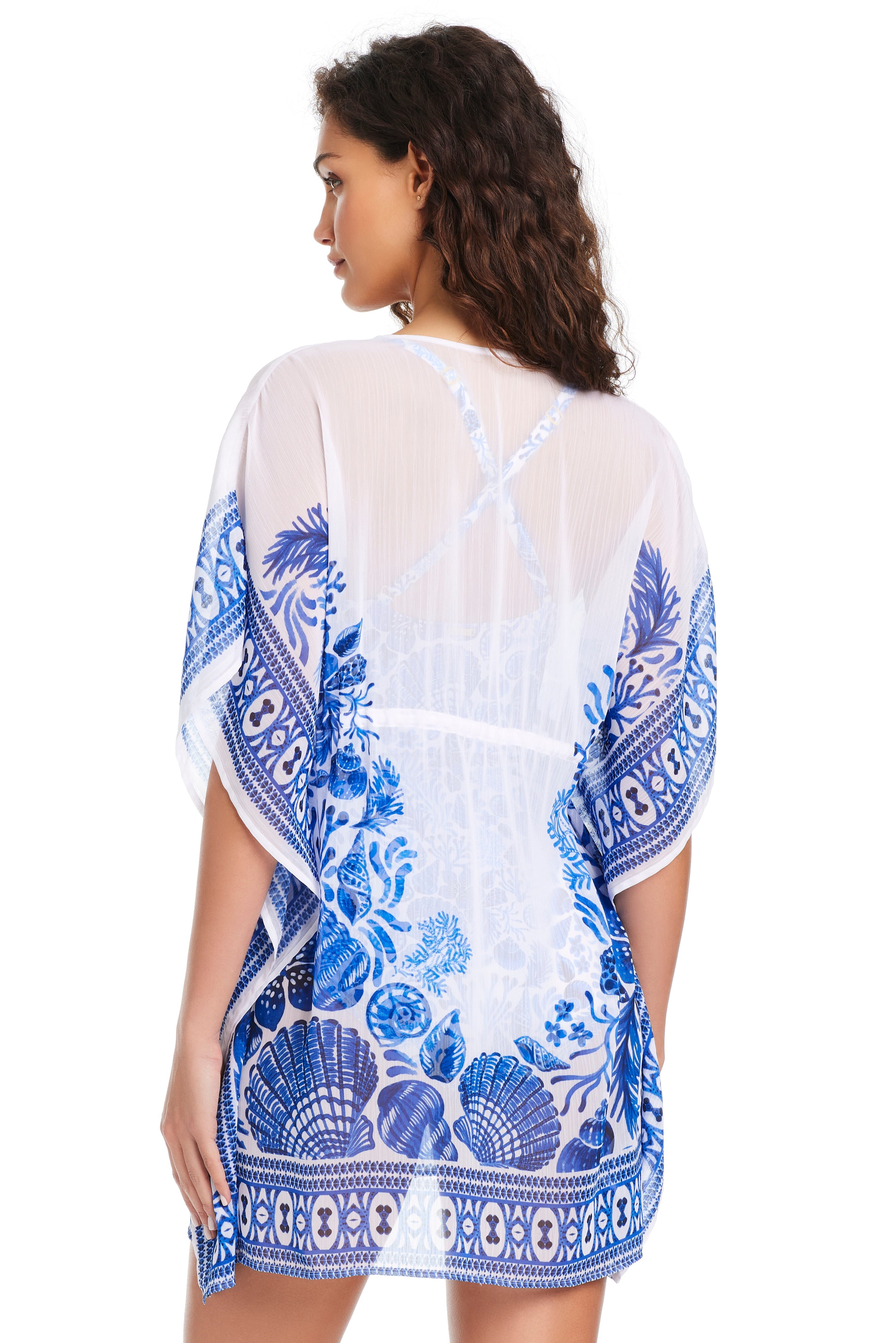 Kame　ラブブ　HOPE SERENITY Sea Life Caftan Cover Up – Beyondcontrolswimwear