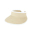 Classic Straw Visor with White Trim