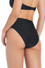 Shine Solids O-Ring High Waisted Black Bikini Bottom - Red Carter