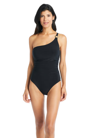 Novelty Rings One Shoulder One Piece swimsuit - Beyondcontrolswimwear