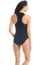 Core Zip Front Sleeveless Rash Guard One Piece Swimsuit - Beyondcontrolswimwear